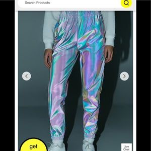 Reflective Iridescent Joggers